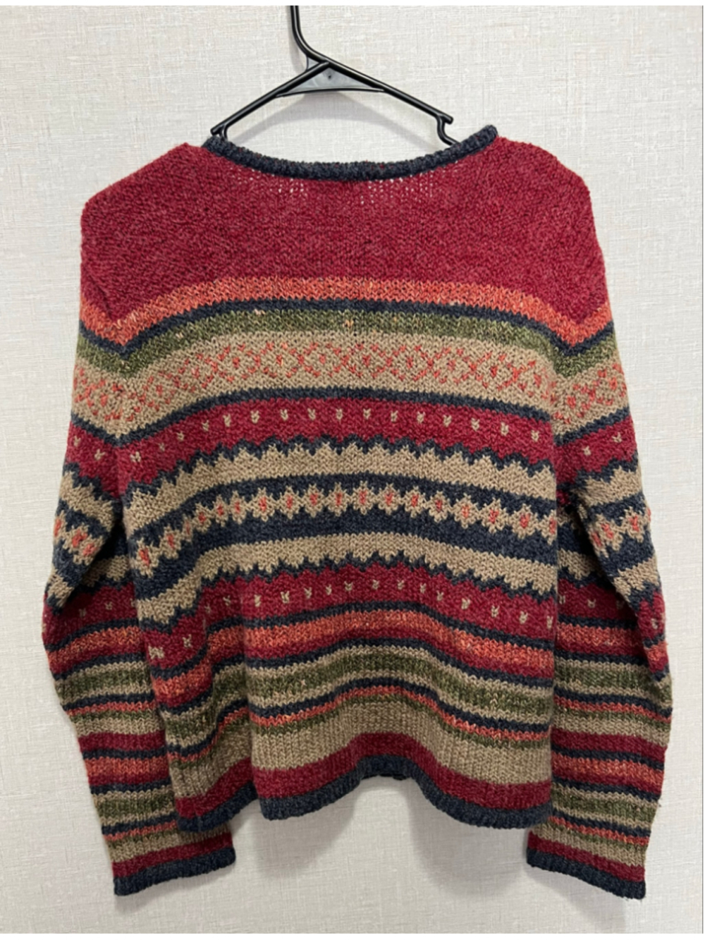 Christopher & Banks Fair Isle Cabincore Long Sleeve Button Down Cardigan Sweater - Picture 5 of 6
